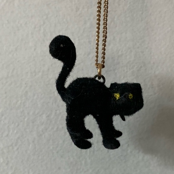 New vintage black cat pendant necklace - Picture 13 of 13
